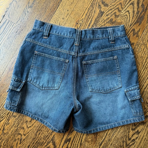 SO y2k Blue Cargo Shorts 100% Cotton Relaxed Fit Size Women’s 3 - Picture 4 of 9